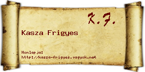 Kasza Frigyes névjegykártya
